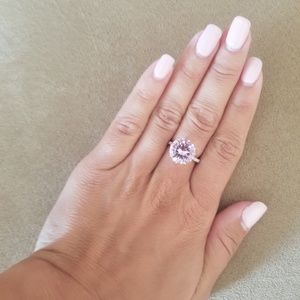 14K Rose Gold Diamind and Rose de France Amethyst